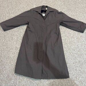 Vintage Christian Dior women's coat taupe/light brown, size 10